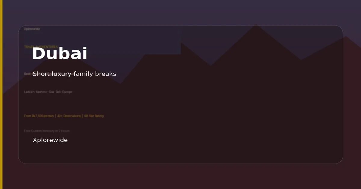 Dubai honeymoon packages with premium city stays and romantic add-ons