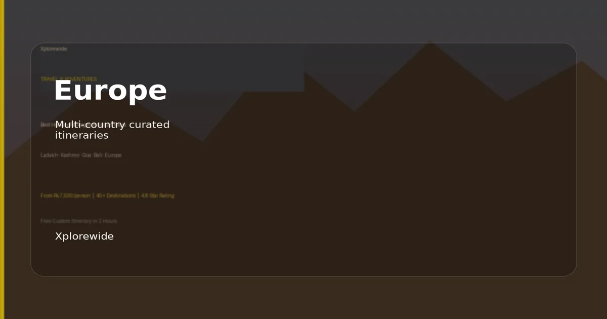 Switzerland honeymoon packages with scenic Alps, rail routes and romantic stays