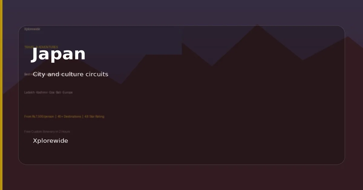 Japan tour packages from Delhi with Tokyo, Kyoto and seasonal travel ideas